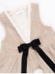 Man Snow Series Autumn Winter Rose Embossed Velvet Cute Plush Classic Lolita Sleeveless Dress