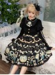 Flower Court Series Cute Sweet Doll Collar Puff Sleeve Floral Print Winter Classic Lolita Long-Sleeved Dress