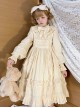 Retro Solid Color Doll Sense Stand Collar Bowknot Lantern Sleeves Spring Autumn Cute Classic Lolita Long-Sleeved Dress