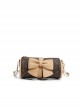 Fresh Little Bear Print Bowknot Decoration Cute Cylindrical Bag Classic Lolita Shoulder Messenger Bag