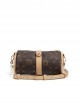 Fresh Little Bear Print Bowknot Decoration Cute Cylindrical Bag Classic Lolita Shoulder Messenger Bag