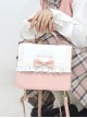 Two-Color Embroidered Bowknot Decoration Versatile Girly Classic Lolita Portable Shoulder Messenger Bag