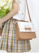 Two-Color Embroidered Bowknot Decoration Versatile Girly Classic Lolita Portable Shoulder Messenger Bag