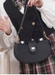 Cute Bear Claw Love Embroidery Simple Dumpling Bag Girl JK Daily Commuting Classic Lolita Shoulder Messenger Bag