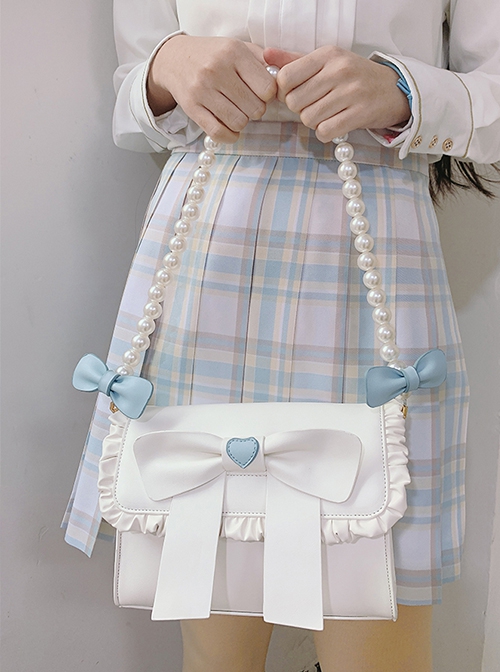 Miss Jenny Series Love Bow-Knot Decoration Versatile Casual Bead Chain Classic Lolita Shoulder Messenger Bag