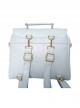 Blue White Two-Color Metal Love Bow-Knot Decoration With Cute Rabbit Ears Sweet Lolita Handheld Backpack Messenger Bag