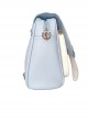 Blue White Two-Color Metal Love Bow-Knot Decoration With Cute Rabbit Ears Sweet Lolita Handheld Backpack Messenger Bag