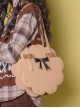 Biscuit Shape Design Black Bow-Knot Candy Decoration Cute Sweet Lolita Portable Shoulder Bag