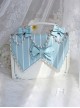 Small Sea Breeze Series Blue-White Striped Bead Chain Star Embroidered JK Uniform Cute Girl Classic Lolita Handheld Shoulder Messenger Bag