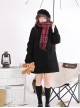 Solid Color Mid-Length College Style Wool Clip Cotton All-Match Winter Warm School Lolita Hooded Long-Sleeved Coat