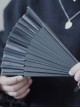 Simple Pure Black Cool Openable Fan Classic Lolita Fan