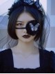 Black Lace Embroidered Butterfly Vampire Corpse Bride Gothic Lolita Eye Patch