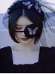 Black Lace Embroidered Butterfly Vampire Corpse Bride Gothic Lolita Eye Patch