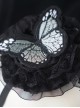 Black Lace Embroidered Butterfly Vampire Corpse Bride Gothic Lolita Eye Patch