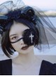 Lace Cross Dark Halloween Vampire Zombie Bride Gothic Lolita Eye Mask