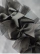 Black Handmade Organza Bow-Knot Decoration Simple Gothic Lolita Headband