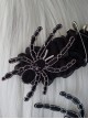 Hand Embroidered Spider Pin Decor Halloween Gothic Lolita Hair Clip