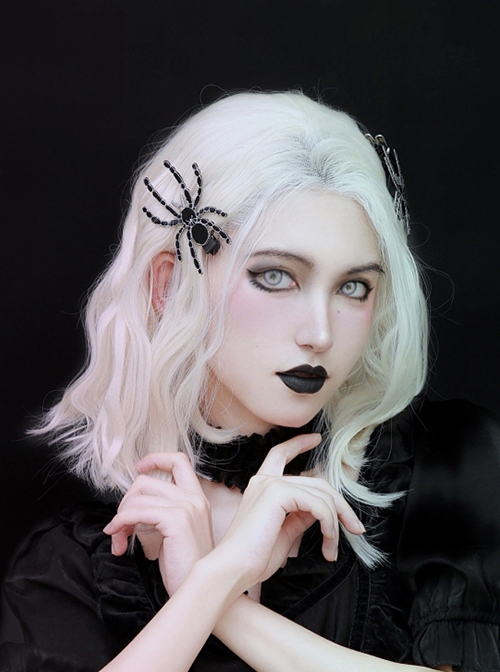 Halloween Hand Embroidered Spider Horror Gothic Lolita Hair Clip