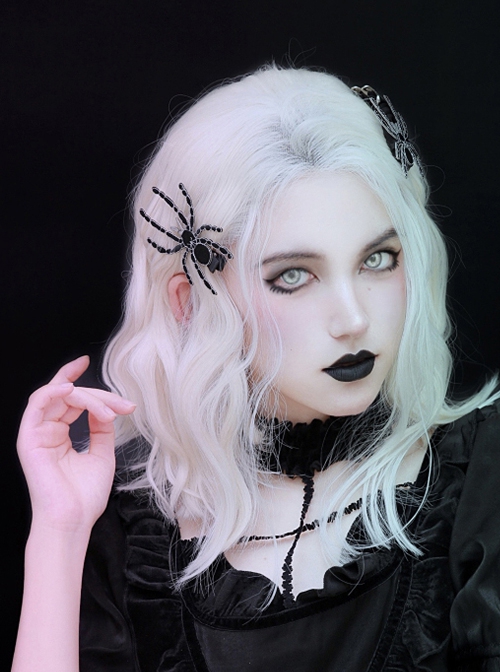 Halloween Hand Embroidered Spider Horror Gothic Lolita Hair Clip
