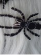 Halloween Hand Embroidered Spider Horror Gothic Lolita Hair Clip
