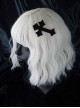 Simple Daily Hand Embroidered Cross Halloween Gothic Lolita Hair Clip