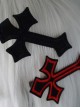 Simple Daily Hand Embroidered Cross Halloween Gothic Lolita Hair Clip