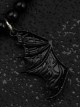 Black Single Wing Bat Wing Handmade Bead String Unisex Gothic Lolita Necklace