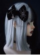 Black Embroidered Spider Butterfly Metal Chain Halloween Gothic Lolita Hair Clip