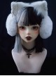 Autumn Winter Warm Metal Chain Decoration Plush Cat Ears Classic Lolita Ear Muff