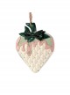 Little Strawberry Series PU Leather Natural Shell Bead Strawberry Sweet Lolita Daily Portable Messenger Bag