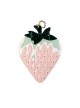 Little Strawberry Series PU Leather Natural Shell Bead Strawberry Sweet Lolita Daily Portable Messenger Bag