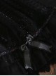 Black Upper Body Fake Two Piece Design Dark Elegant Sexy Halter Hem Feather Detachable Gothic Lolita Short Sleeve Dress