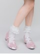 Aegean Series Bowknot Decoration Large Lace Spring Cotton Socks Classic Lolita Socks