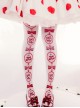 Cherry Pie Series Bow-Knot Cherry Print Velvet Over The Knee Socks Sweet Lolita Socks