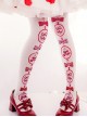 Cherry Pie Series Bow-Knot Cherry Print Velvet Over The Knee Socks Sweet Lolita Socks