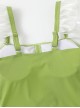 Little Fresh Green Princess Cute Pumpkin Pants Bow Decoration Sweet Lolita Sleeveless One-Piece Swimsuit