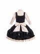 Witch's Handbook Series Vintage Square Neck Star Bow-Knot Decorated Embossed Fabric Embroidery Apron Sweet Lolita Sleeveless Dress
