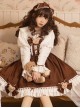 Mousse Bear Series Cute Retro Plush Bear Bowknot Decorated Ruffled Sweet Lolita Sleeveless Dress