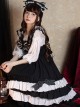 Black Sugar Sweetheart Series Black-White Sweet Cool Girl Polka Dot Simple Asymmetrical Hem Classic Lolita Sleeveless Dress