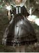 Miss Betty Series Dark Retro Court Style Lace Ruffle Princess Dress Classic Lolita Short-Sleeved Dress