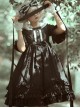 Miss Betty Series Dark Retro Court Style Lace Ruffle Princess Dress Classic Lolita Short-Sleeved Dress