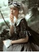 Miss Betty Series Dark Retro Court Style Lace Ruffle Princess Dress Classic Lolita Short-Sleeved Dress