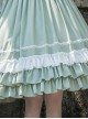 Miss Dandelion Series Green Summer Fresh Doll Collar Lace Bow-Knot Decoration Classic Lolita Short-Sleeved Dress