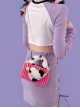 Sweet Plush Cow Pattern Love Handheld Autumn Winter Cool Girl Detachable Love Decoration Chain Sweet Lolita Handheld Shoulder Bag