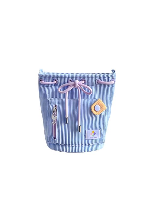 Light Blue Corduroy Unique Girly Purple Decoration Drawstring Tulip Zipper Versatile Sweet Lolita Shoulder Messenger Bag