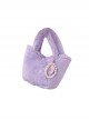 Candy Color Autumn Winter Plush Tulip Accessories Detachable Pearl Shoulder Strap Sweet Lolita Handheld Shoulder Bag