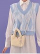 Candy Color Autumn Winter Plush Tulip Accessories Detachable Pearl Shoulder Strap Sweet Lolita Handheld Shoulder Bag