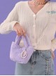 Candy Color Autumn Winter Plush Tulip Accessories Detachable Pearl Shoulder Strap Sweet Lolita Handheld Shoulder Bag