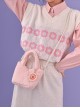 Candy Color Autumn Winter Plush Tulip Accessories Detachable Pearl Shoulder Strap Sweet Lolita Handheld Shoulder Bag