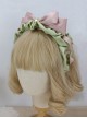 Pink Green Fresh Contrasting Color Bow-Knot Ribbon Sweet Lolita Headband